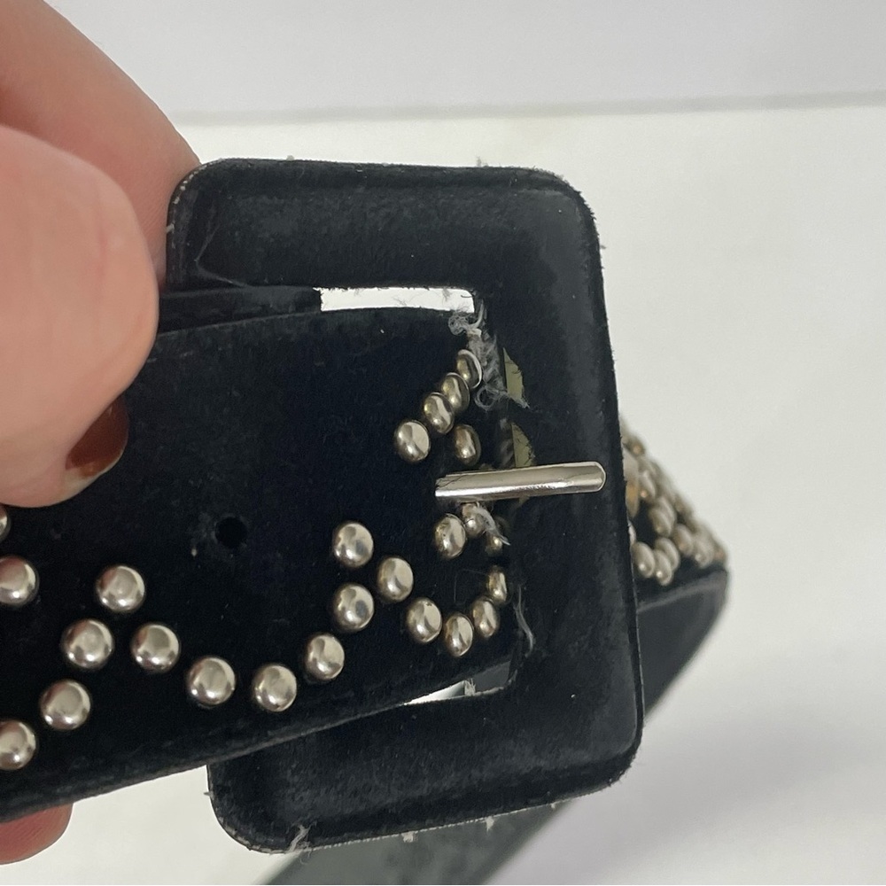 Express Genuine Studded Leather Belt Sz L - Picture 11 of 11